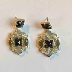 Kendra Scott Apollo Drop Earrings Black Leopard